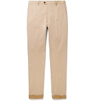 Tod's - Tapered Solaro Cotton-Blend Twill Trousers - Beige