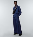 King & Tuckfield Pleated wide-leg denim pants