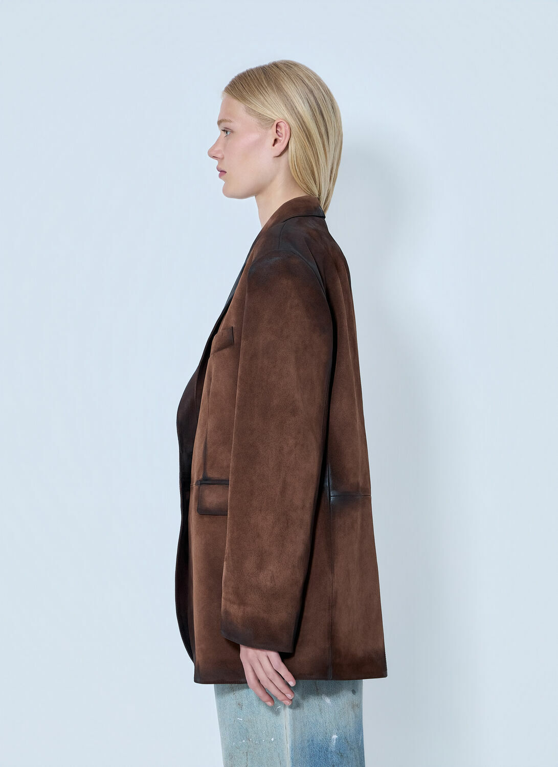 Acne Studios Distressed Suede Blazer