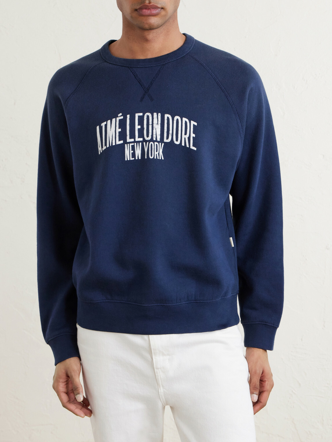 Aimé Leon Dore - Logo-Print Cotton-Blend Jersey Sweatshirt - Blue
