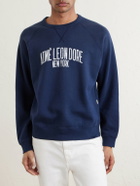 Aimé Leon Dore - Logo-Print Cotton-Blend Jersey Sweatshirt - Blue