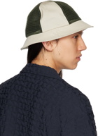Palmes Khaki & Beige Paneled Bucket Hat