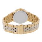 Bulova Crystal Quartz Champagne Dial Mens Watch and Cross Pendant Necklace Box Set 98K113