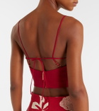 Cala de la Cruz Imperia cutout linen crop top