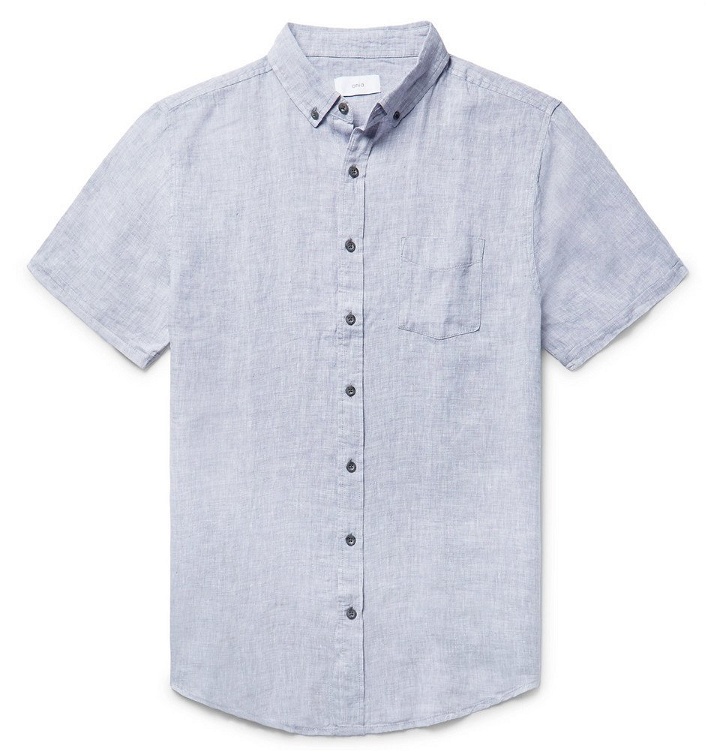 Photo: Onia - Jack Button-Down Collar Linen Shirt - Men - Blue