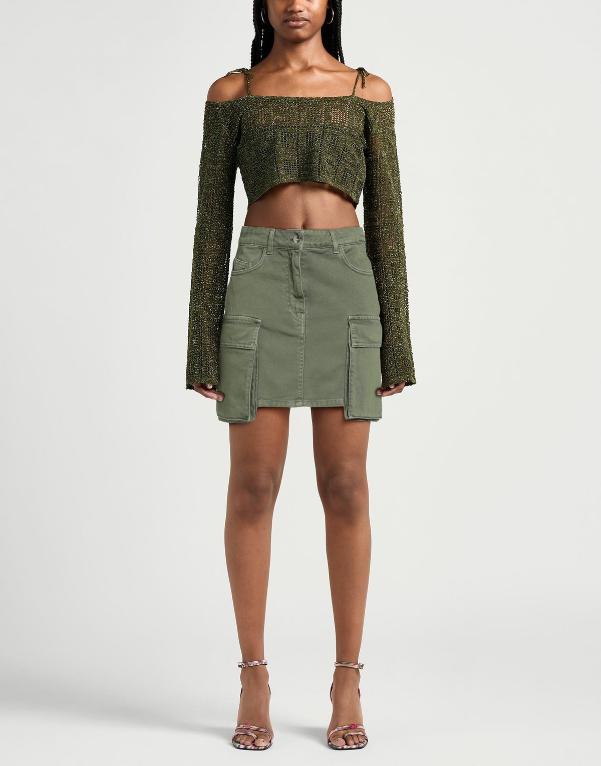 Barrow Womens Mini skirt Military in Green