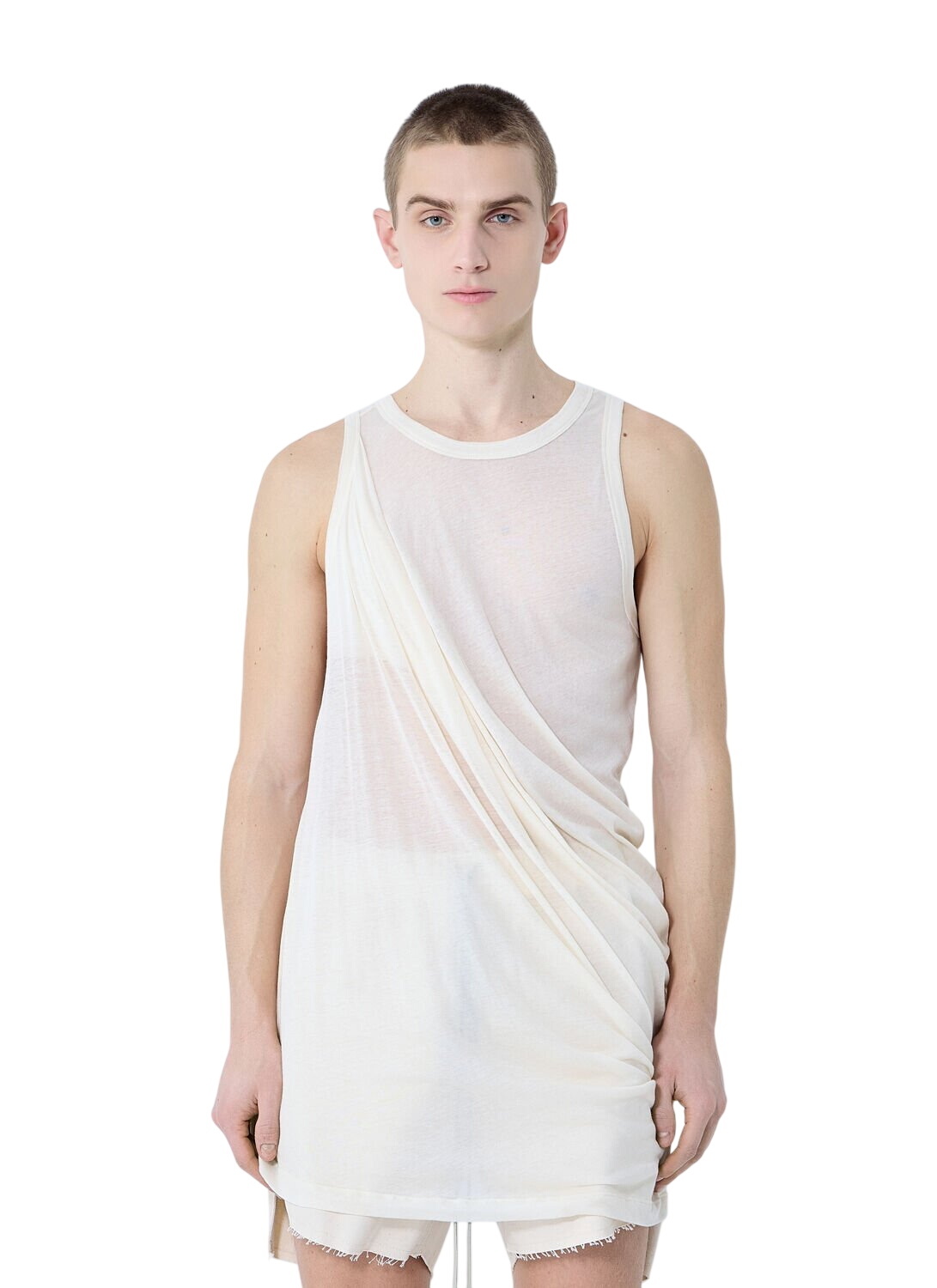 MONCLER Rick owens タンクトップ ロゴ入り　グレー　4S408 MONCLER Rick owens タンクトップ ロゴ入り グレー 4S408 Rick Owens