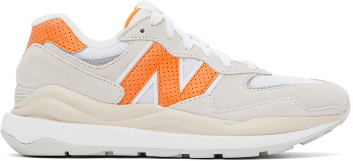 Photo: New Balance Beige & Orange 57/40 Sneakers