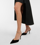 Jimmy Choo - Saeda 85 embellished velvet pumps