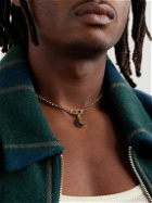 Foundrae - Crescent Gold Topaz Pendant Necklace