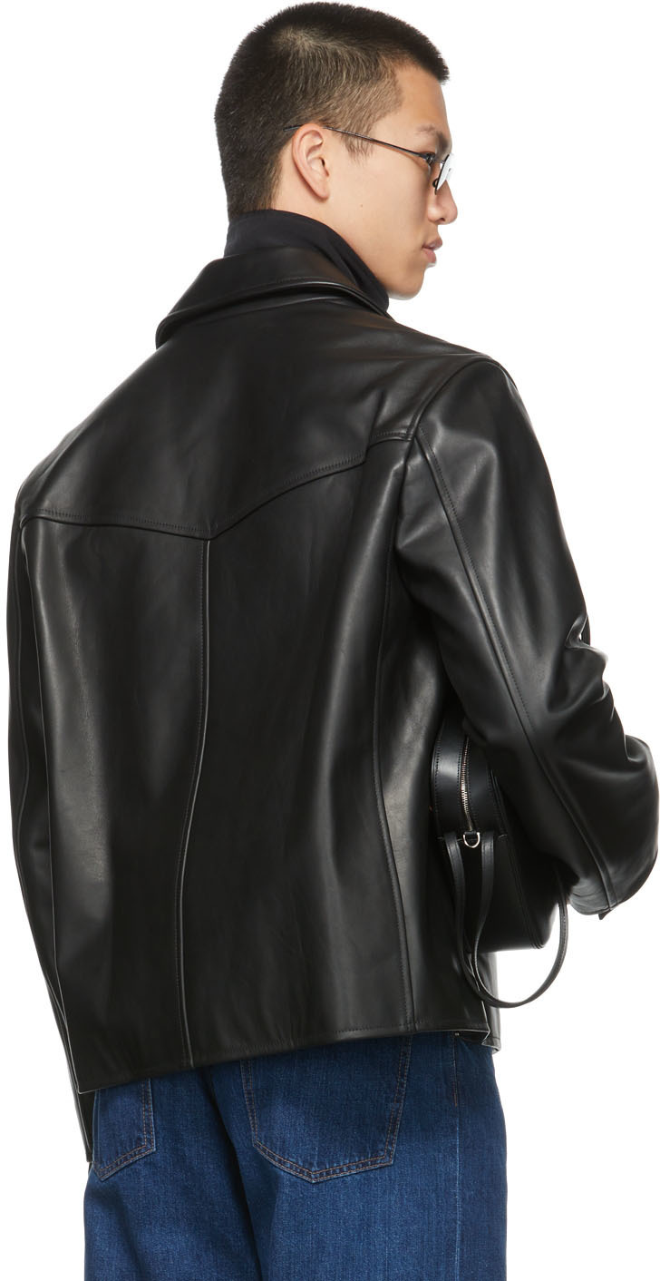 Commission SSENSE Exclusive Calfskin Curved Flap Jacket Commission