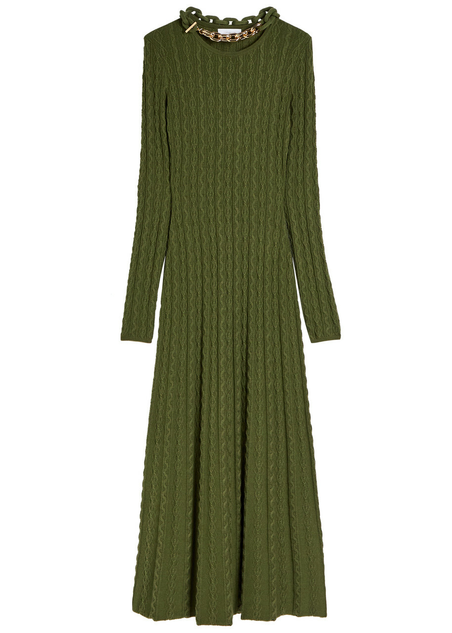 オールインワン・サロペット Paco Rabanne Acrylic Knit Dress Rabanne Long Dress with Metallized Star Patterns in Black