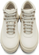 Jil Sander SSENSE Exclusive Off-White Leather Hiking Boots