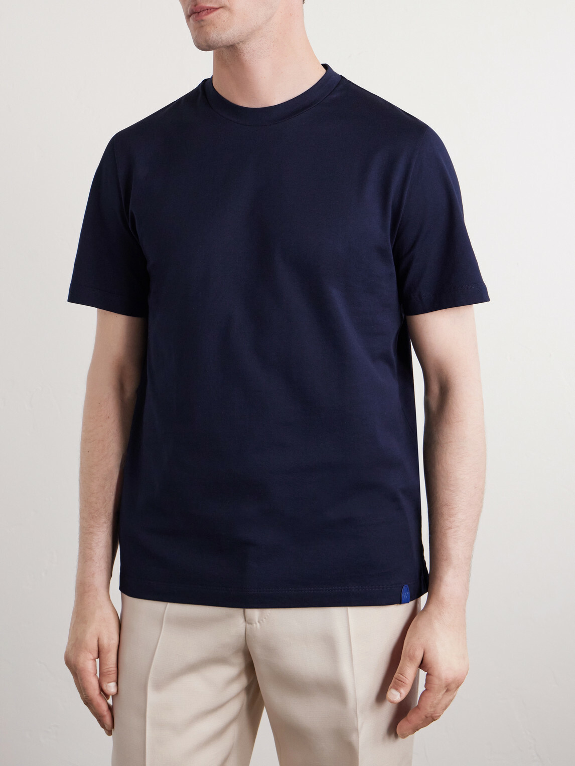Brioni - Cotton-Jersey T-Shirt - Blue