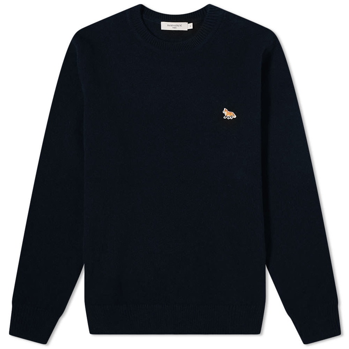 Photo: Maison Kitsuné Baby Fox Patch Cosy Crew Knit