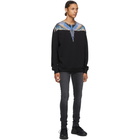 Marcelo Burlon County of Milan Black and Blue Wings Sweatshirt