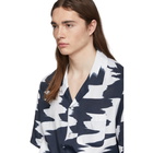 Missoni Navy and White Graphics Shirt