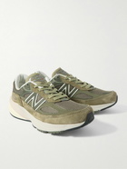 New Balance - 990v6 Leather-Trimmed Suede and Mesh Sneakers - Green