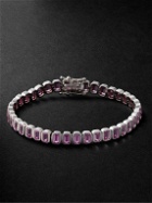 42 Suns - 14-Karat White Gold Pink Sapphire Tennis Bracelet - Pink