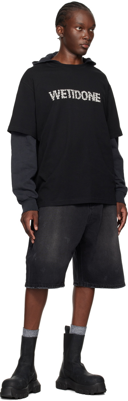 T-shirt WE11DONE Homme XS Noir Logo Coton - état Excellent