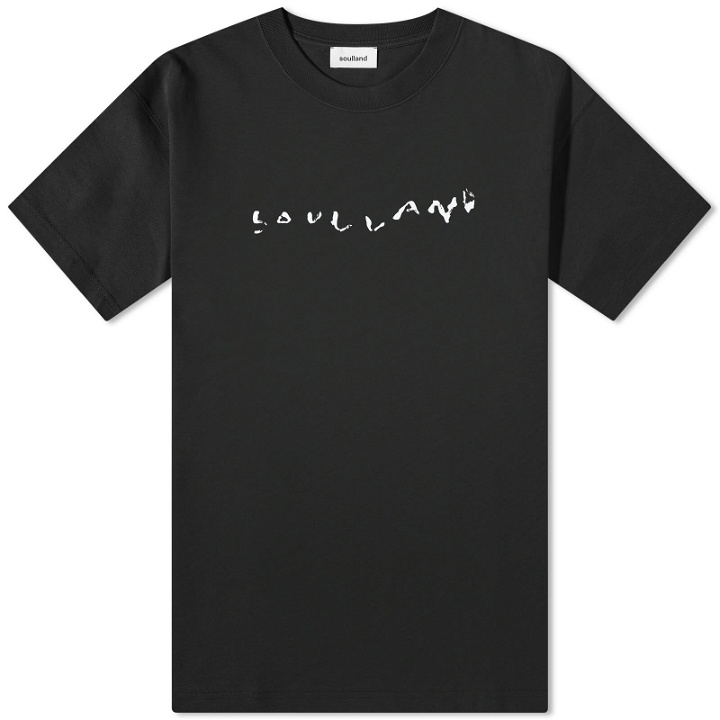 Photo: Soulland Men's Paint Logo T-Shirt in Black