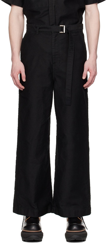 Photo: sacai Black Belted Trousers
