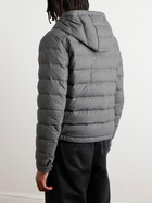 Moncler - Redessau Logo-Appliquéd Quilted Flannel Hooded Down Jacket - Gray