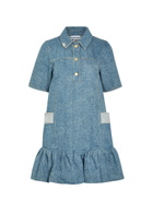 Ganni Peplum Denim Mini Dress