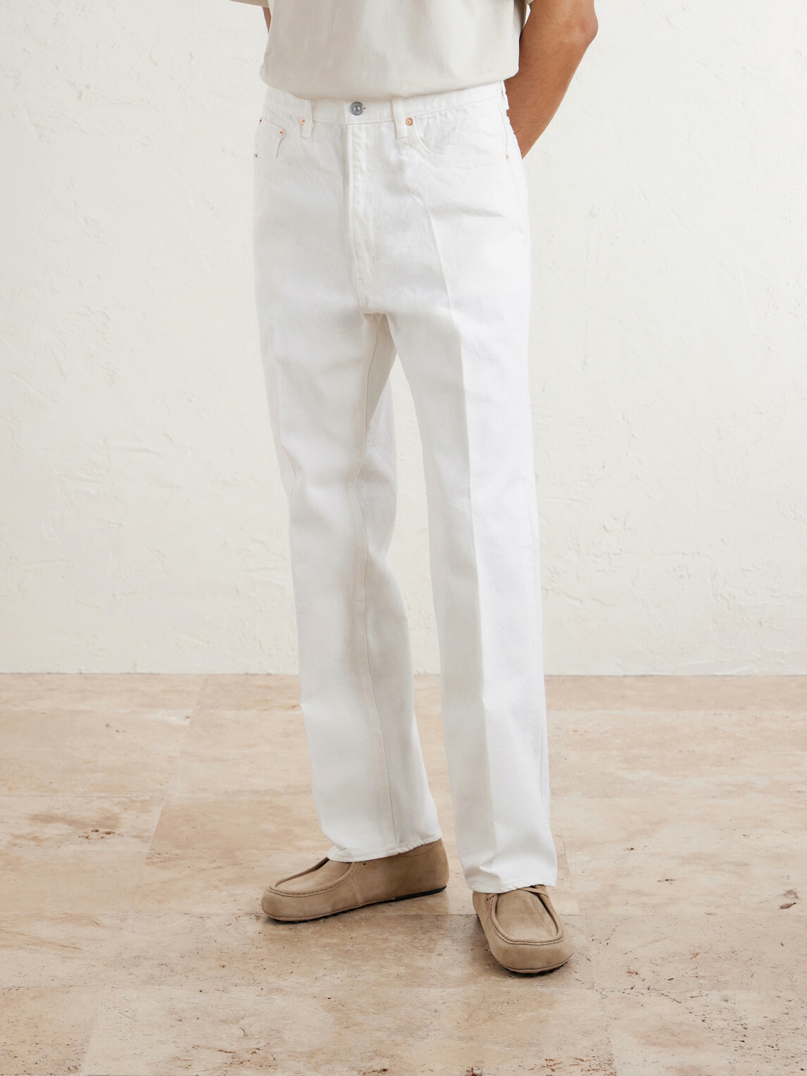 Kaptain Sunshine - Skate Straight-Leg Jeans - White