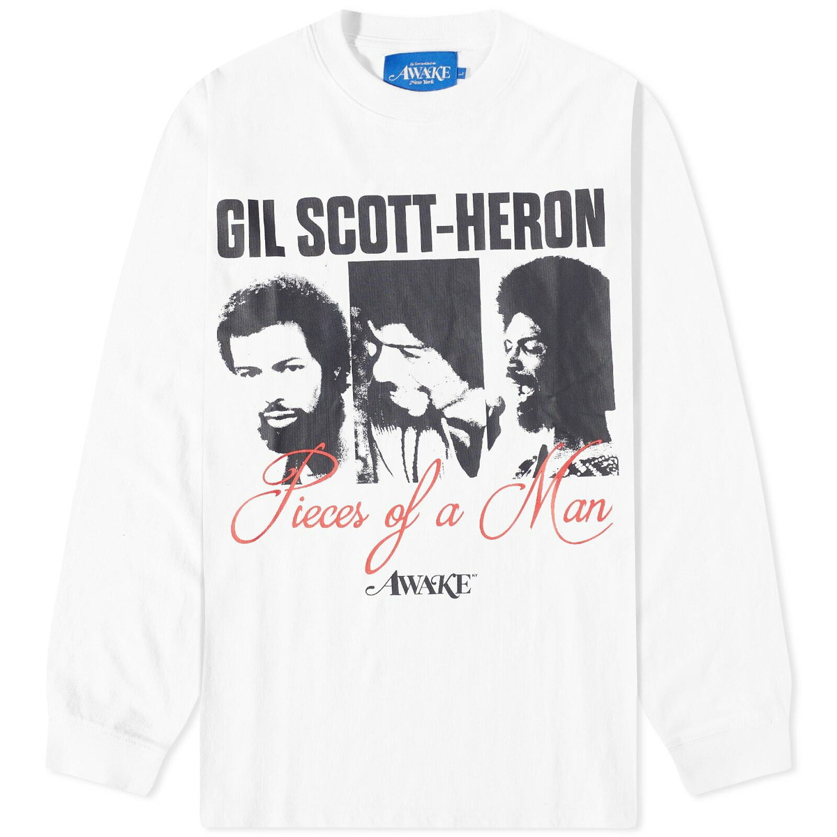 Awake NY x Long Sleeve Gil Scott Heron T-Shirt in White Awake NY