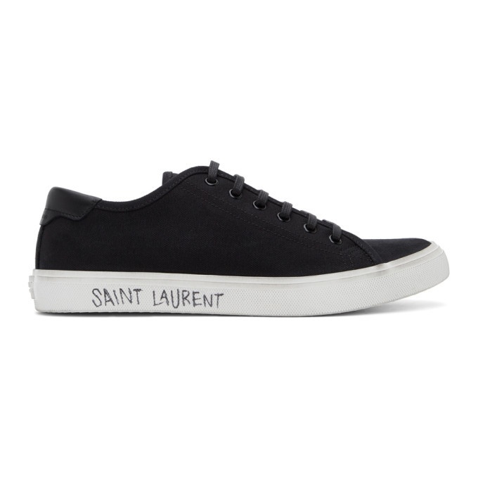 Photo: Saint Laurent Black Canvas Malibu Sneakers