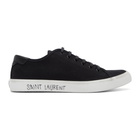 Saint Laurent Black Canvas Malibu Sneakers