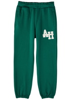 Annie Hood College Logo Cotton Sweatpants Green