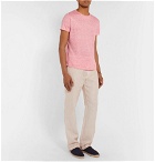 Orlebar Brown - OB-T Slim-Fit Striped Slub Linen-Jersey T-Shirt - Pink