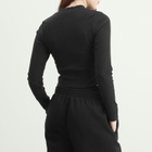 Nike Women's NSW Chill knit Ribbed Cardigan in Black/Sail
