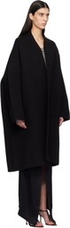 TOM FORD Black Sculptural Interlock Open Coat