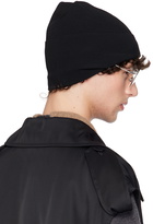 Jil Sander Black Ribbed Beanie