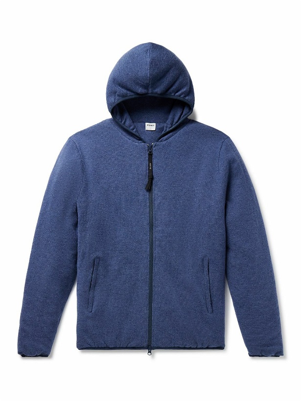 Photo: Aspesi - Padded Wool-Jersey Hooded Jacket - Blue