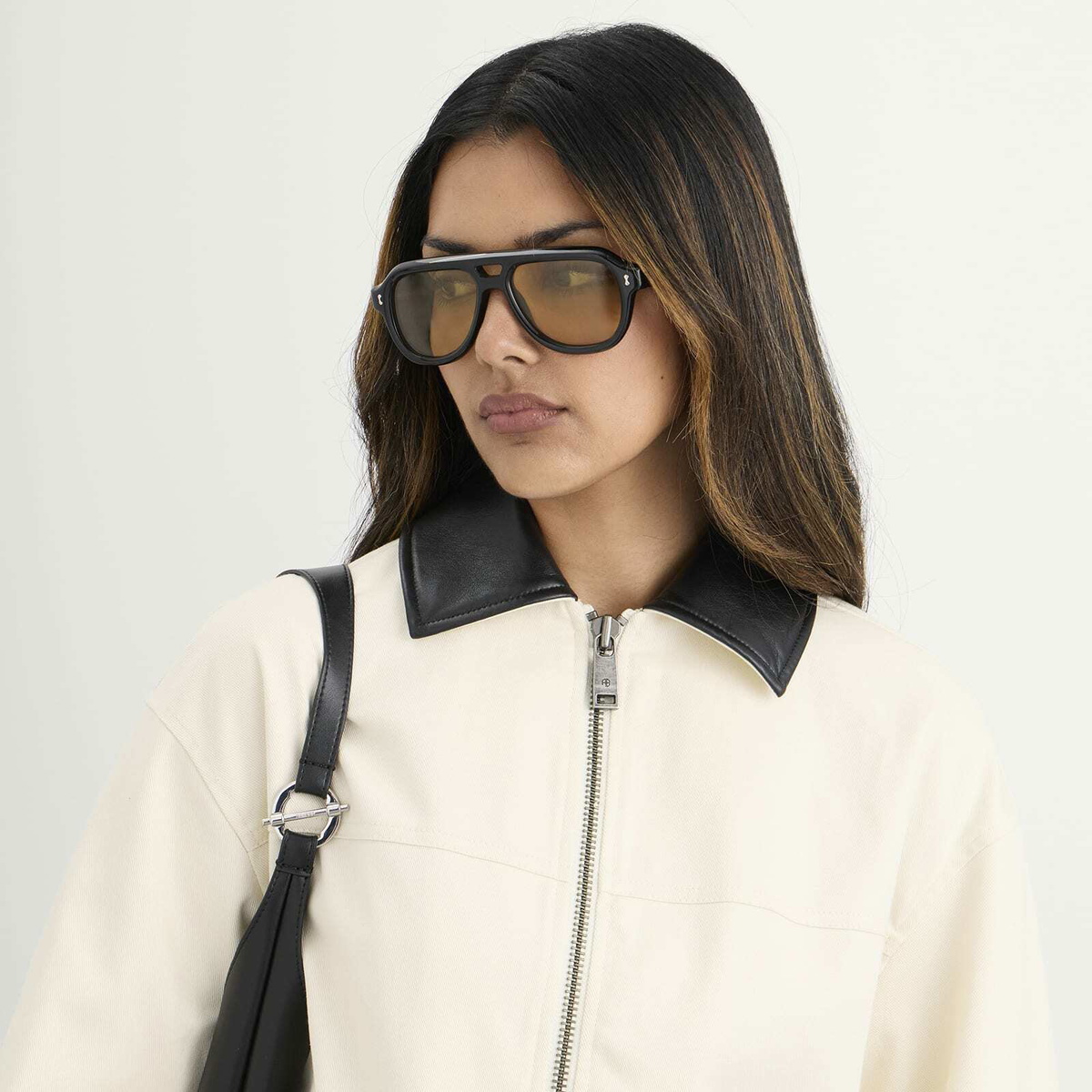 CHIMI Niko Sunglasses in Black/Brown Yellow 