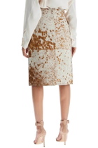 SAKS POTTS "leopard print midi skirt Beige