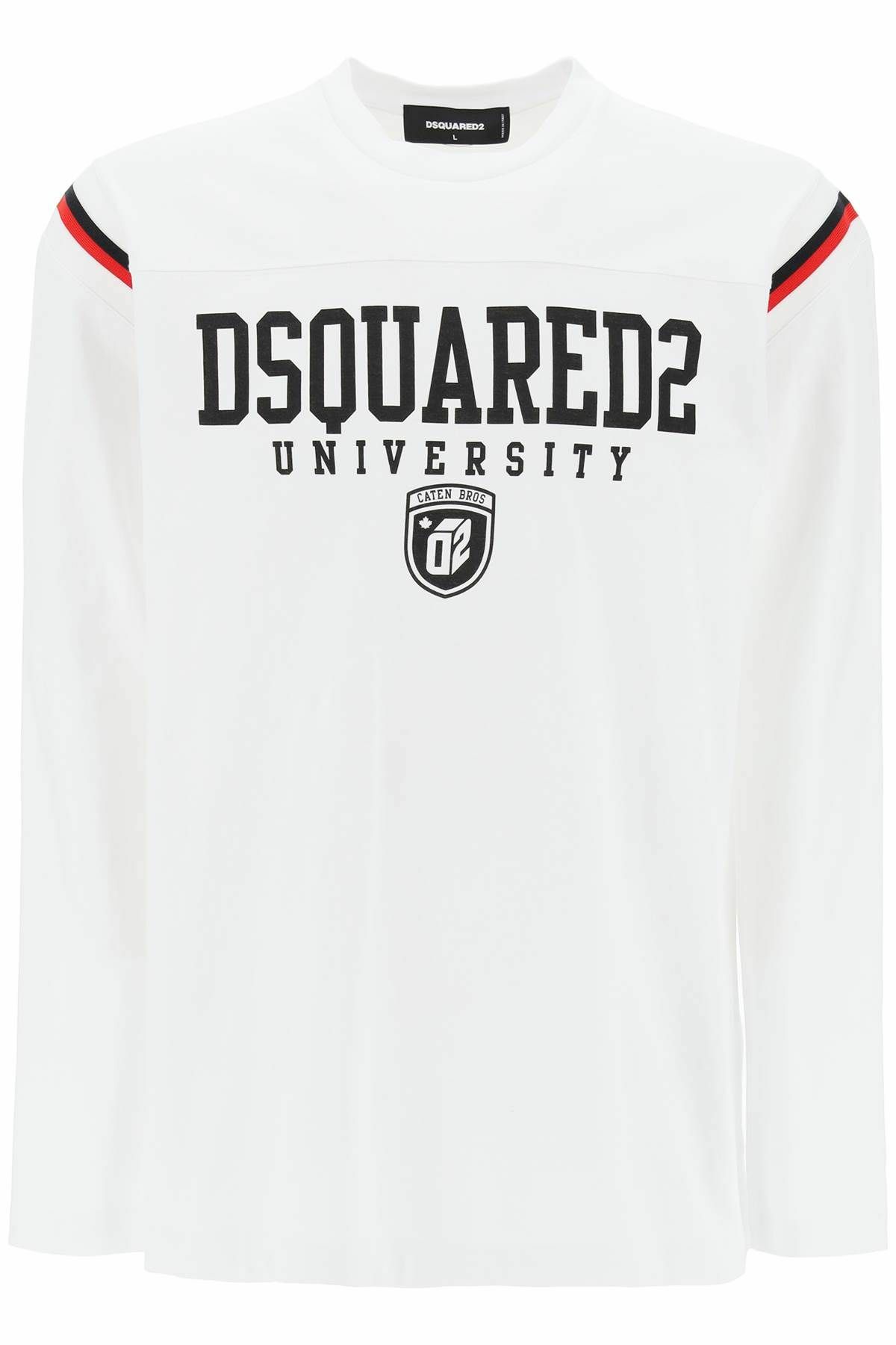 DSQUARED2 long-sleeved varsity t-shirt White Dsquared2