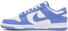 Nike Blue & White Dunk Low Retro Sneakers
