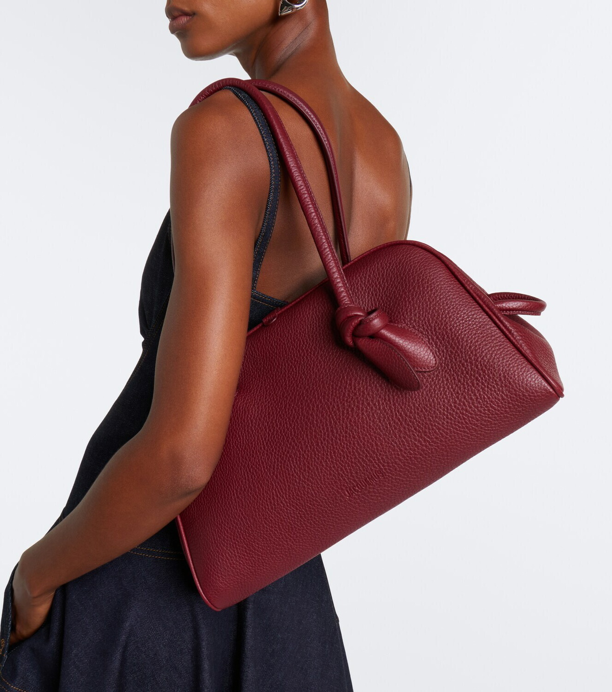 Jacquemus Turismo Medium leather bowling bag