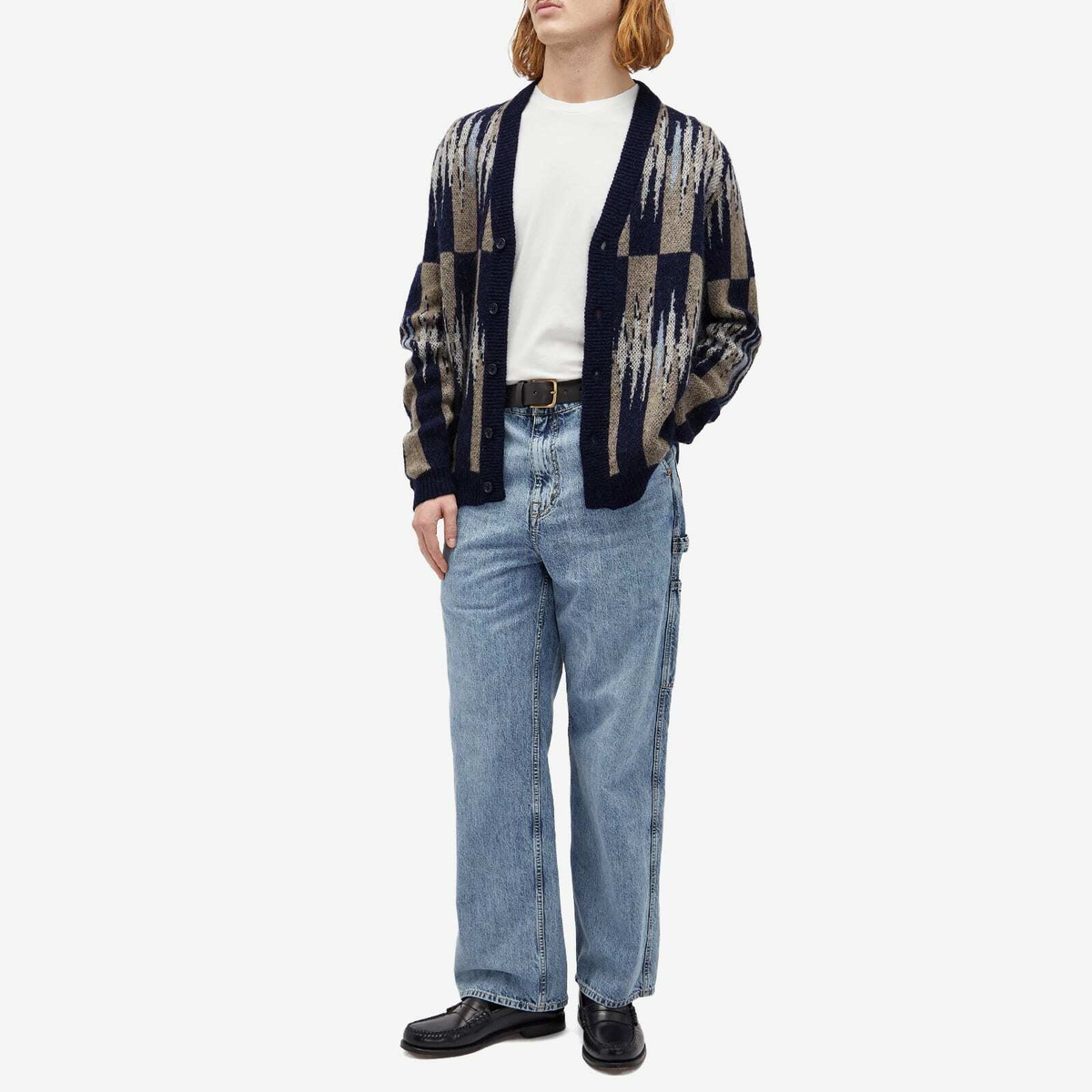 Percival Men's Chromatic Cardigan in Ecru