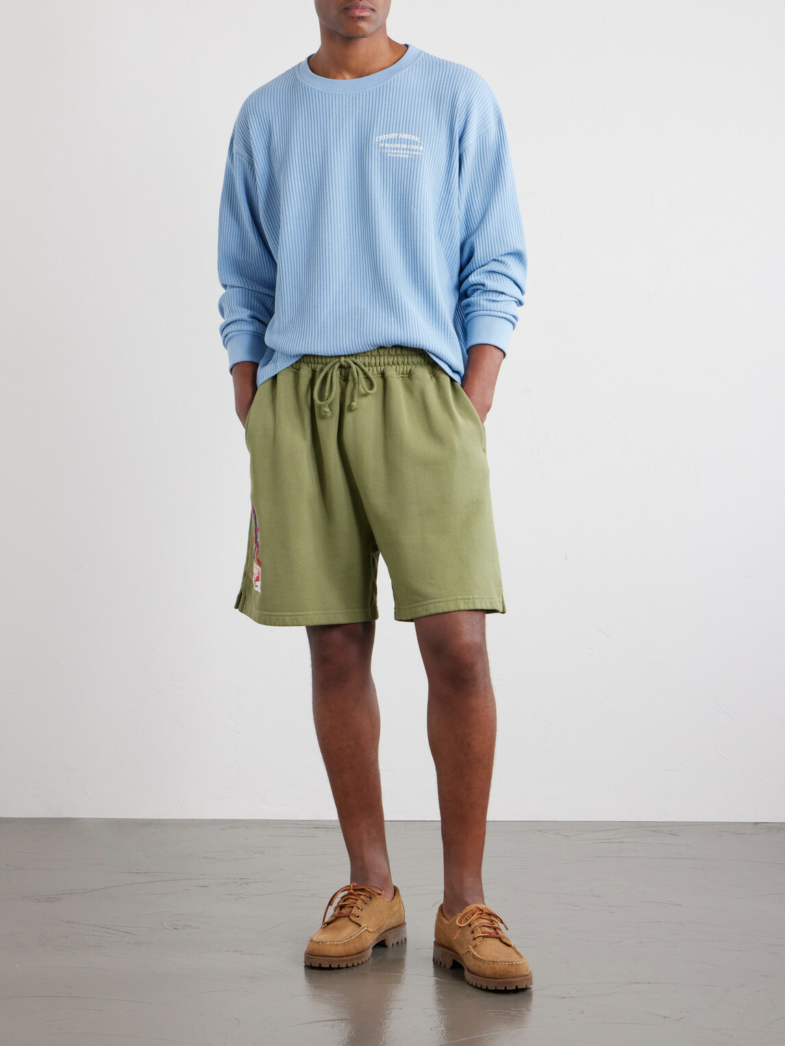 Cherry Los Angeles - Logo-Printed Cotton-Jersey T-Shirt - Blue