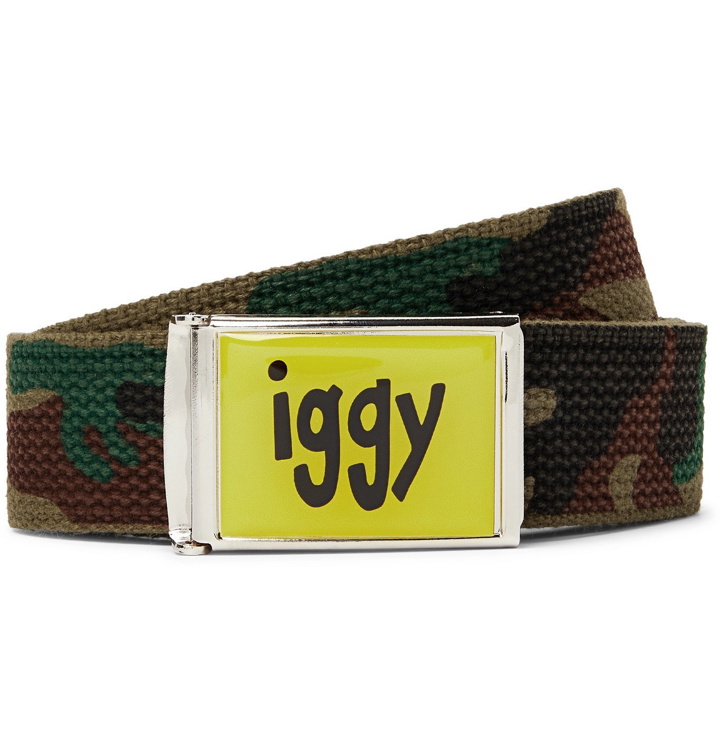 Photo: iggy - Camouflage-Jacquard Webbing Belt - Green