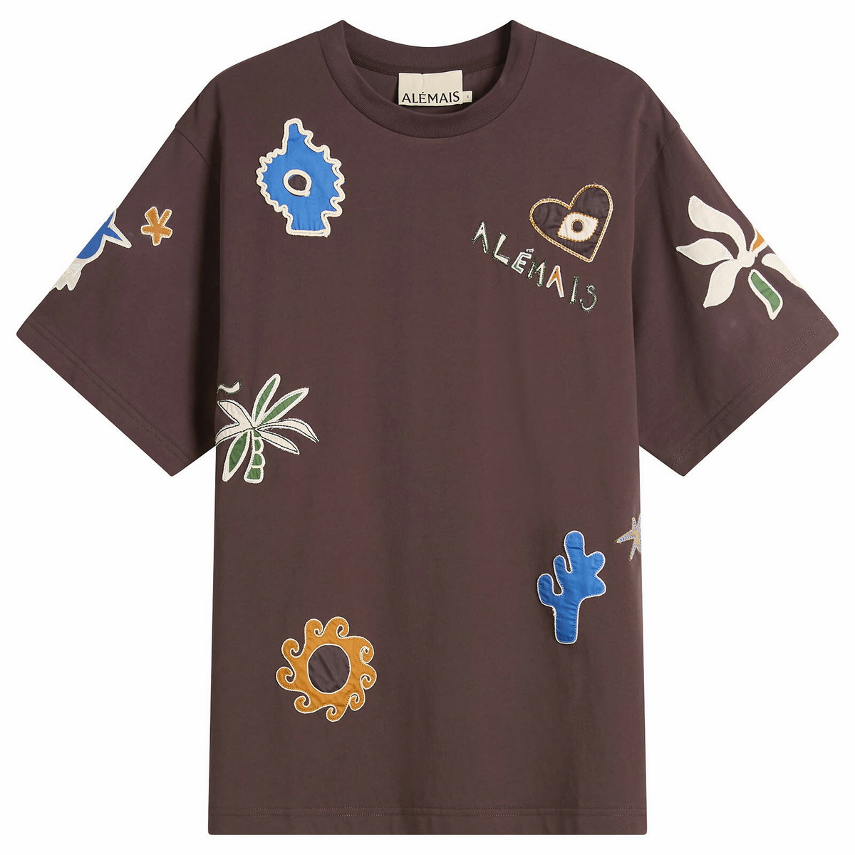 ALÉMAIS Women's Sirocco Embroidered T-Shirt in Chocolate