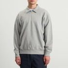 Norse Projects Men's Norse Standard Half Zip Sweatshirt in Grey Melange