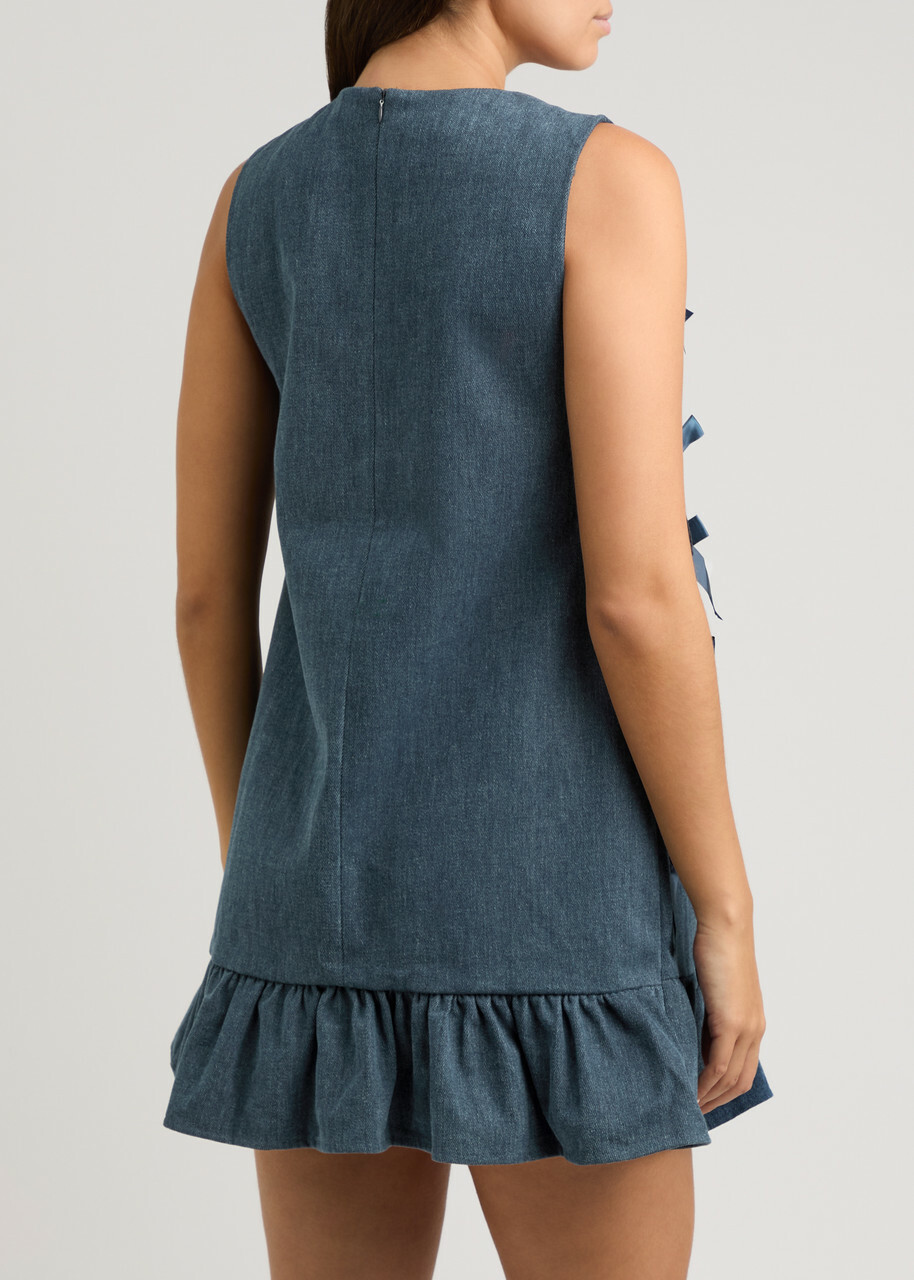 【英国発Sister Jane】Tamara bow-embellished twill mini dress Tamara Bow Mini Dress – Sister Jane