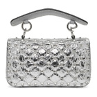 Valentino Silver Valentino Garavani Small Rockstud Spike Bag